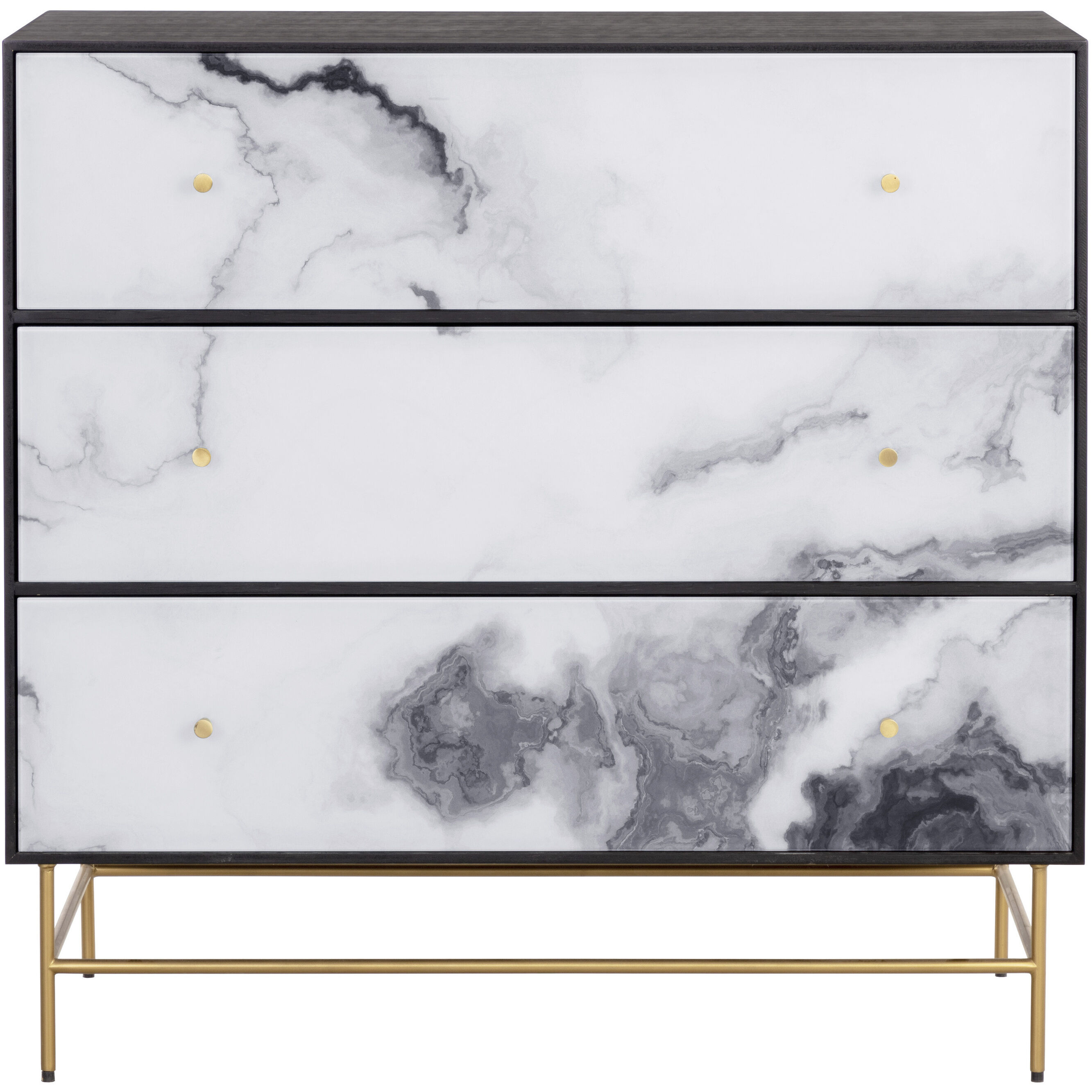 Cordero Black / Antique Brass Dresser